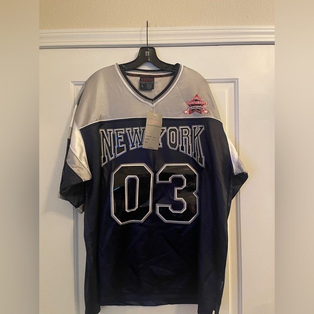 VTG Veezo Shirt Men's L New York 03 All Star League World Champions Jersey